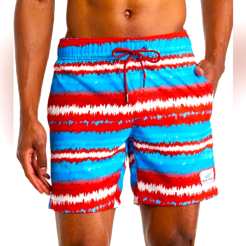 💥NWT💥 Beach Bros Acid Stripes Swim Trunks